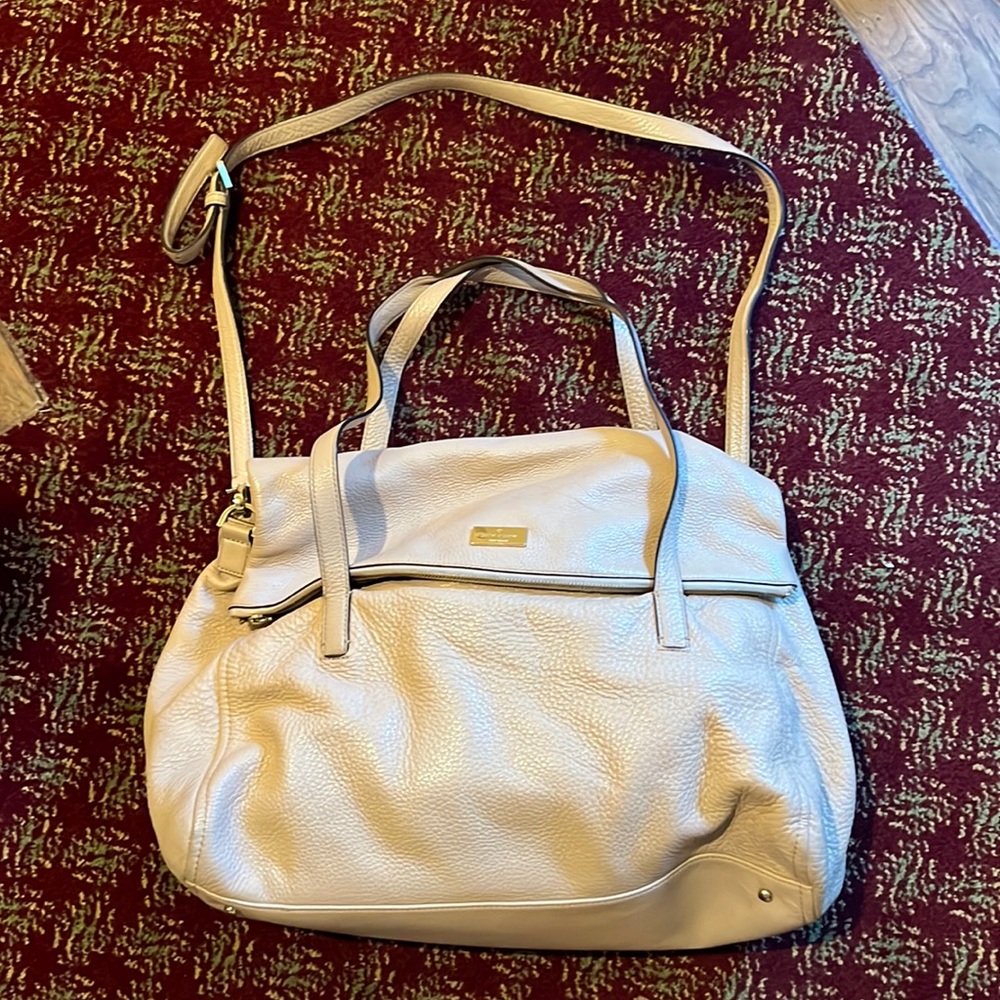 Kate spade 100% leather beige tote